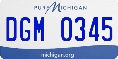 MI license plate DGM0345
