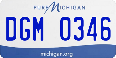 MI license plate DGM0346