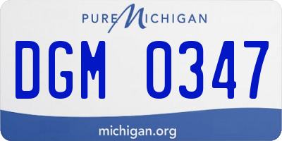 MI license plate DGM0347