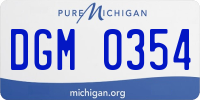 MI license plate DGM0354