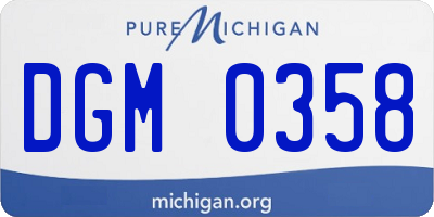 MI license plate DGM0358