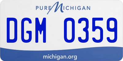 MI license plate DGM0359