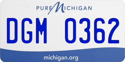 MI license plate DGM0362