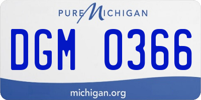 MI license plate DGM0366