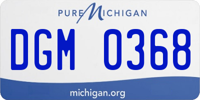 MI license plate DGM0368