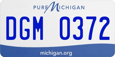 MI license plate DGM0372