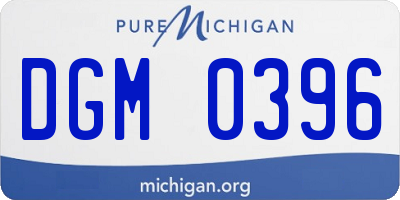 MI license plate DGM0396
