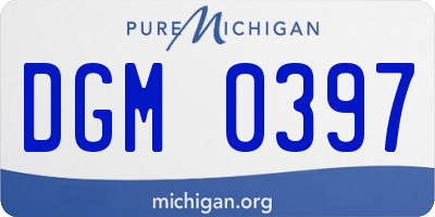 MI license plate DGM0397