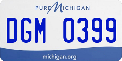 MI license plate DGM0399