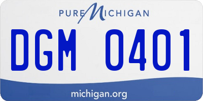 MI license plate DGM0401