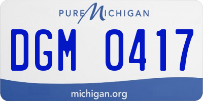MI license plate DGM0417