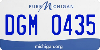 MI license plate DGM0435