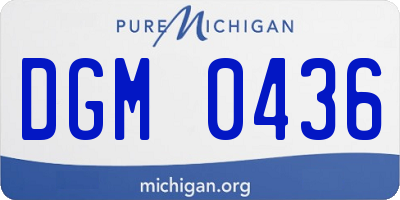 MI license plate DGM0436