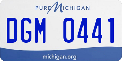 MI license plate DGM0441