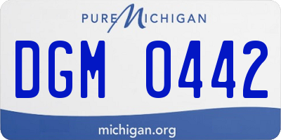 MI license plate DGM0442
