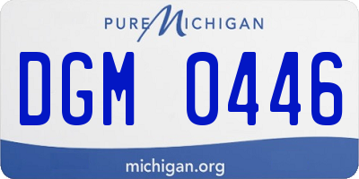 MI license plate DGM0446