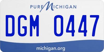 MI license plate DGM0447