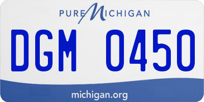 MI license plate DGM0450