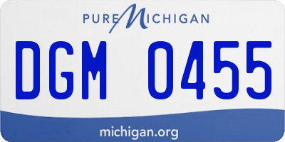 MI license plate DGM0455