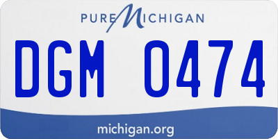 MI license plate DGM0474