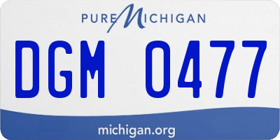 MI license plate DGM0477