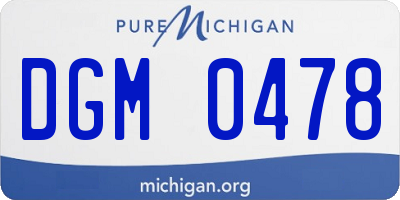 MI license plate DGM0478