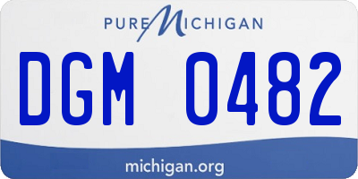 MI license plate DGM0482
