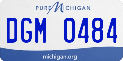 MI license plate DGM0484