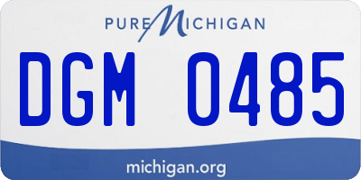 MI license plate DGM0485