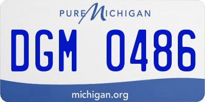 MI license plate DGM0486