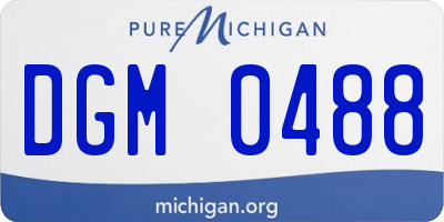 MI license plate DGM0488