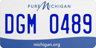 MI license plate DGM0489