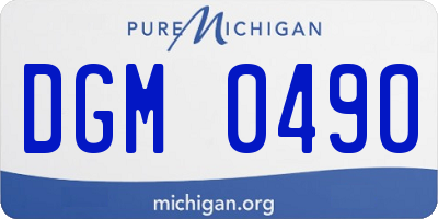 MI license plate DGM0490