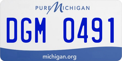 MI license plate DGM0491