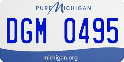 MI license plate DGM0495