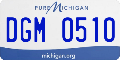 MI license plate DGM0510