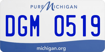 MI license plate DGM0519