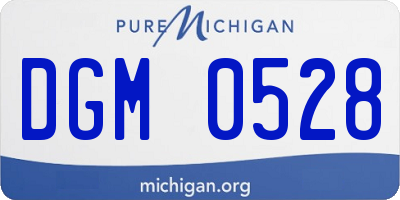 MI license plate DGM0528