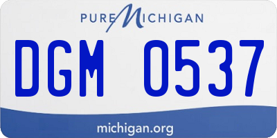 MI license plate DGM0537