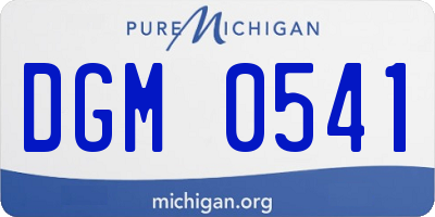 MI license plate DGM0541