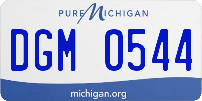 MI license plate DGM0544