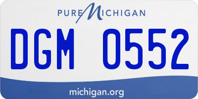 MI license plate DGM0552