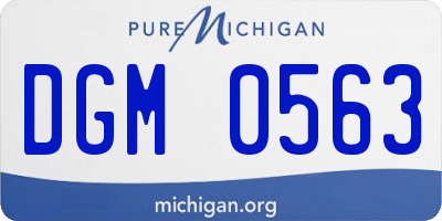 MI license plate DGM0563