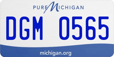 MI license plate DGM0565