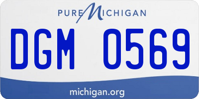 MI license plate DGM0569