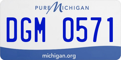 MI license plate DGM0571