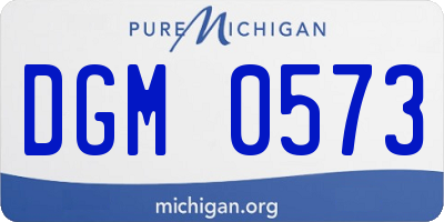 MI license plate DGM0573