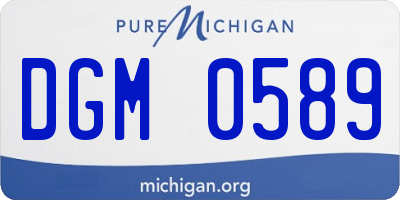 MI license plate DGM0589