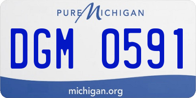 MI license plate DGM0591