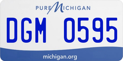 MI license plate DGM0595